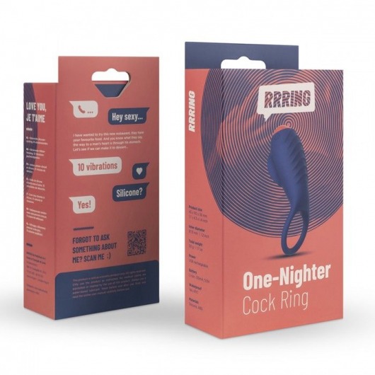 Синее эрекционное кольцо RRRING One Nighter Cock Ring - FeelzToys - в Таганроге купить с доставкой
