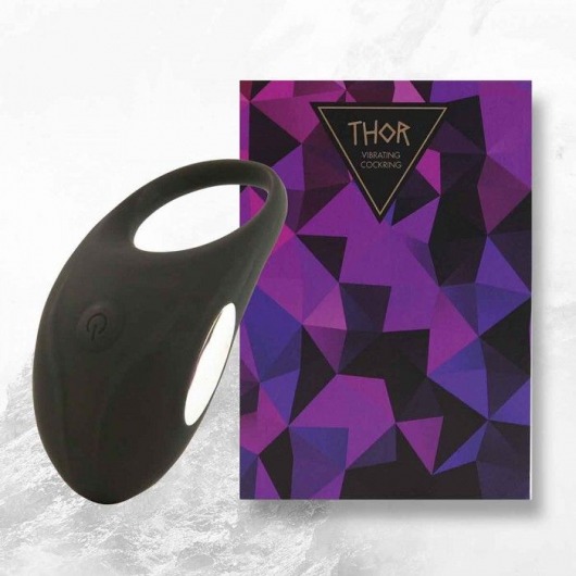 Черное эрекционное виброкольцо Thor Cockring - FeelzToys - в Таганроге купить с доставкой