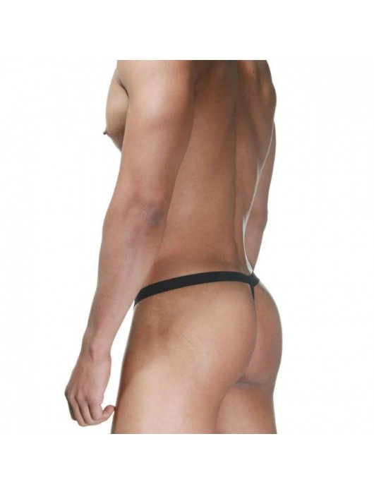 Красно-черные мужские стринги с серебристыми кольцами - La Blinque купить с доставкой