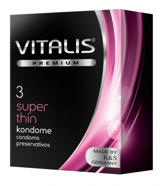 Ультратонкие презервативы VITALIS PREMIUM super thin - 3 шт. - Vitalis - купить с доставкой в Таганроге