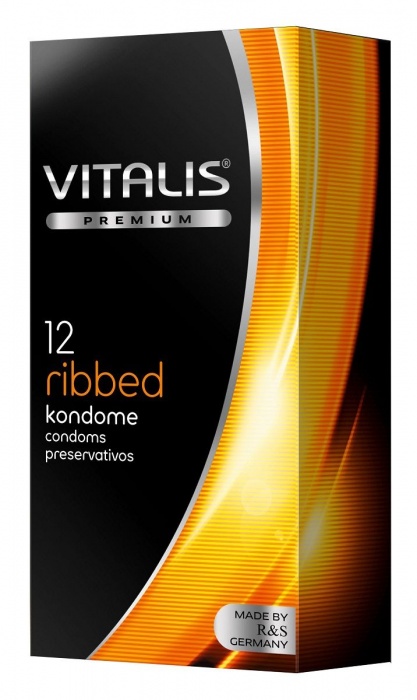 Ребристые презервативы VITALIS PREMIUM ribbed - 12 шт. - Vitalis - купить с доставкой в Таганроге