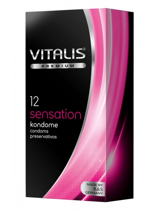 Презервативы VITALIS PREMIUM sensation с пупырышками и кольцами - 12 шт. - Vitalis - купить с доставкой в Таганроге