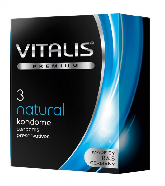 Классические презервативы VITALIS PREMIUM natural - 3 шт. - Vitalis - купить с доставкой в Таганроге