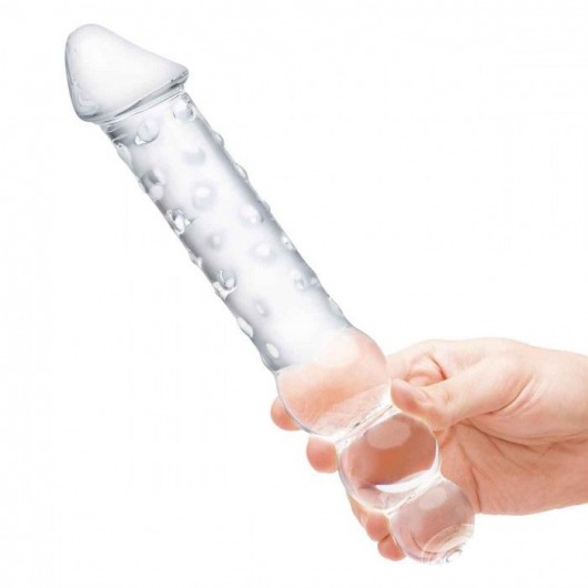 Прозрачный двухсторонний стимулятор 12  Double Ended Dildo - 28 см. - Glas