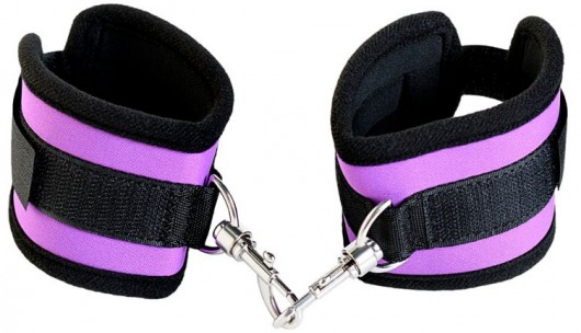 Наручники из неопрена фиолетового цвета - ToyFa - купить с доставкой в Таганроге