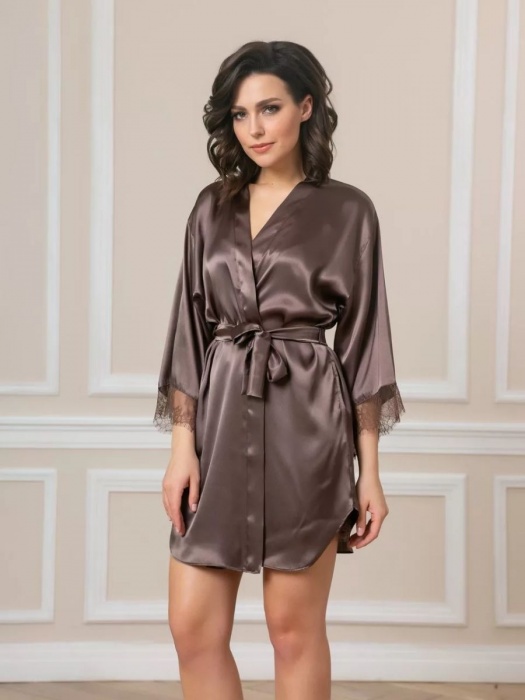 Короткий пеньюар с кружевной отделкой - Felisse купить с доставкой