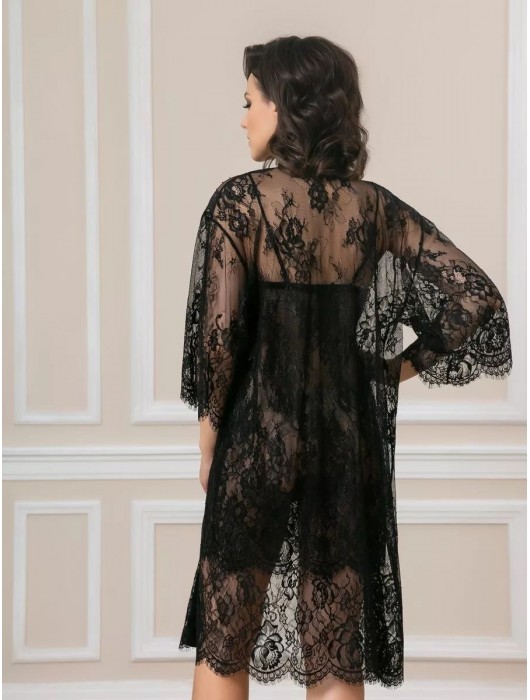 Соблазнительный кружевной пеньюар с поясом - Felisse купить с доставкой