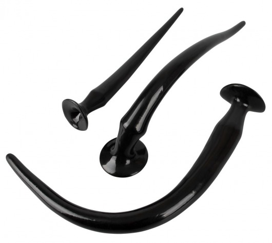 Набор из 3 длинных анальных пробок Super Long Flexible Butt Plug Set - Orion