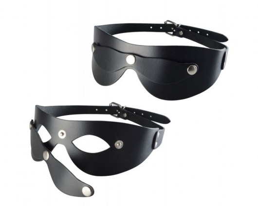 Черная кожаная маска  Новичок - Sitabella - купить с доставкой в Таганроге