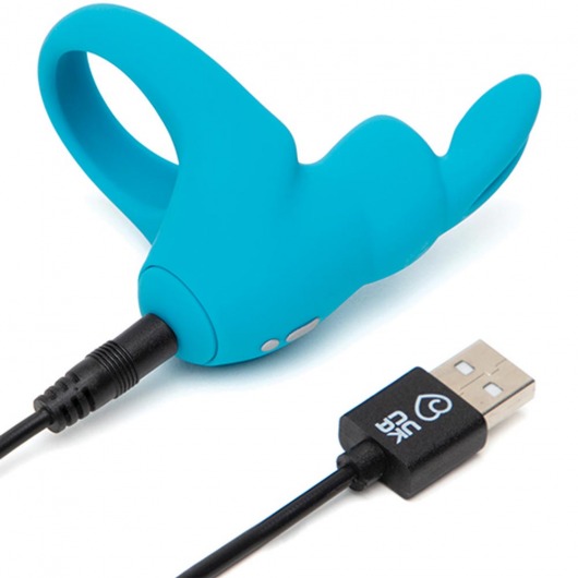 Голубое эрекционное виброкольцо Happy Rabbit Rechargeable Rabbit Cock Ring - Happy Rabbit - в Таганроге купить с доставкой