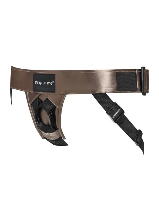 Бронзовый пояс для насадок Curious Harness - Strap-on-me - купить с доставкой в Таганроге