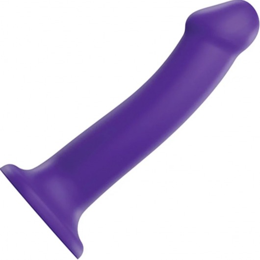 Фиолетовый фаллоимитатор-насадка Strap-On-Me Dildo Dual Density size L - 19 см. - Strap-on-me - купить с доставкой в Таганроге