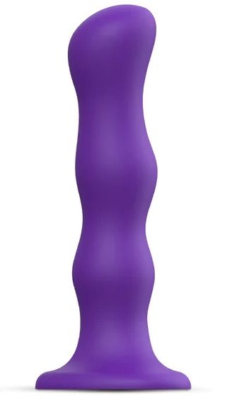 Фиолетовая насадка Strap-On-Me Dildo Geisha Balls size XL - Strap-on-me - купить с доставкой в Таганроге