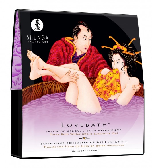 Соль для ванны Lovebath Sensual lotus, превращающая воду в гель - 650 гр. - Shunga - купить с доставкой в Таганроге