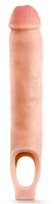 Телесная насадка-удлинитель 11.5 Inch Silicone Cock Sheath Penis Extender - 29,2 см. - Blush Novelties - в Таганроге купить с доставкой