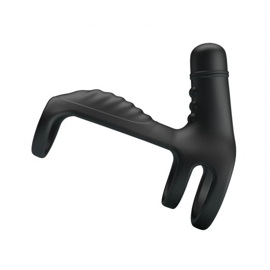 Черная вибронасадка на пенис Vibrating Penis Sling - Baile - в Таганроге купить с доставкой