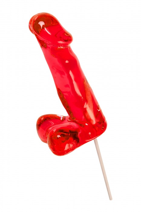 Красный леденец в форме члена со вкусом виски - 173 гр. - Sosuчki - купить с доставкой в Таганроге
