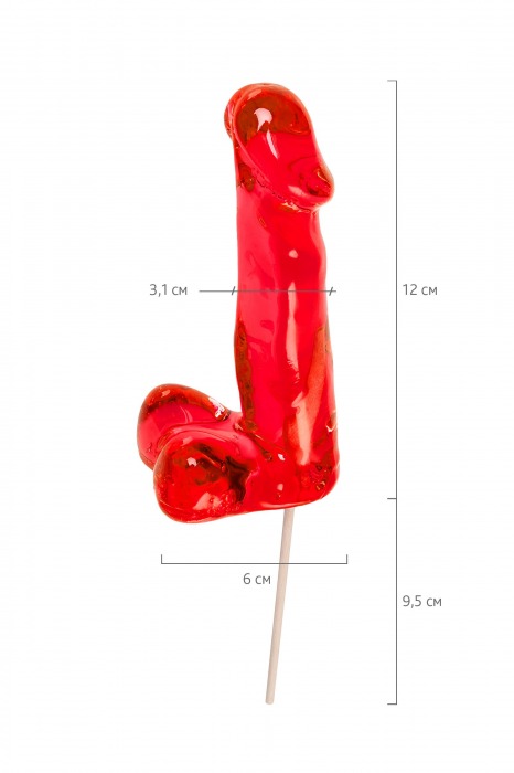 Красный леденец в форме члена со вкусом виски - 173 гр. - Sosuчki - купить с доставкой в Таганроге