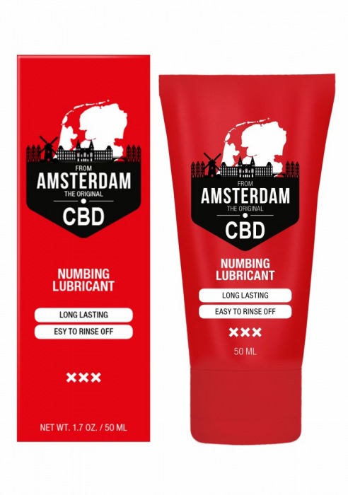 Пролонгирующий лубрикант Numbing CBD from Amsterdam - 50 мл. - Shots Media BV - купить с доставкой в Таганроге