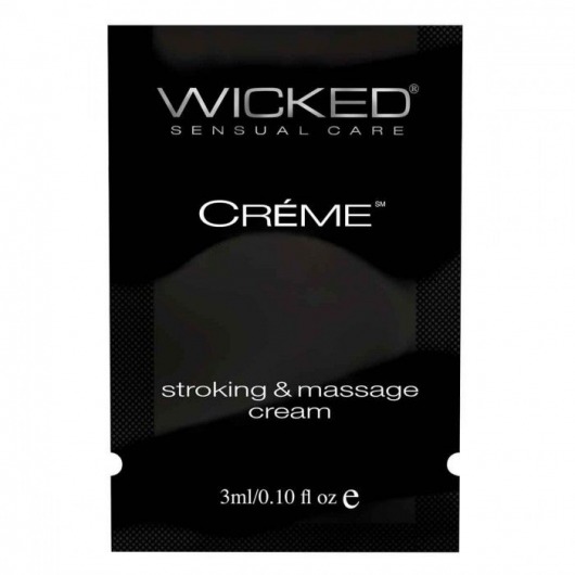 Крем для массажа и мастурбации Wicked Stroking and Massage Creme - 3 мл. - Wicked - купить с доставкой в Таганроге