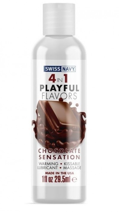 Массажный гель 4-в-1 Chocolate Sensation с ароматом шоколада - 29,5 мл. - Swiss navy - купить с доставкой в Таганроге