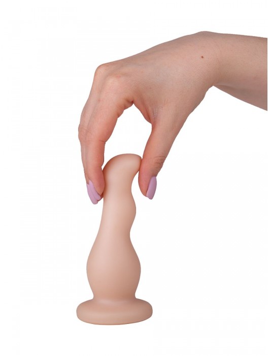 Телесный стимулятор простаты с изгибами - 13,5 см. - LOVETOY (А-Полимер) - в Таганроге купить с доставкой