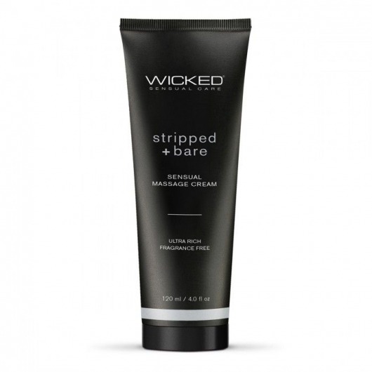 Массажный легкий крем WICKED Stripped plus Bare - 120 мл. - Wicked - купить с доставкой в Таганроге