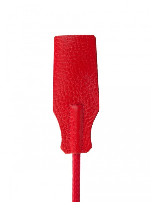 Красный стек с кожаной ручкой - 70 см. - Sitabella - купить с доставкой в Таганроге