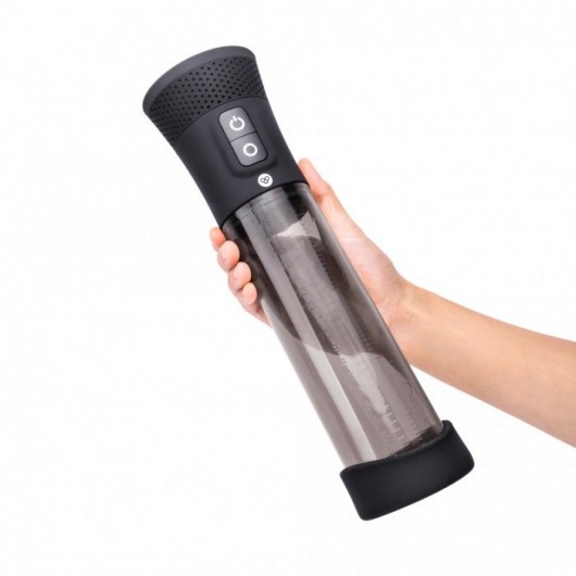 Черная автоматическая вакуумная помпа Pink Vibe с 2 уплотнительными кольцами - Pink Vibe - в Таганроге купить с доставкой