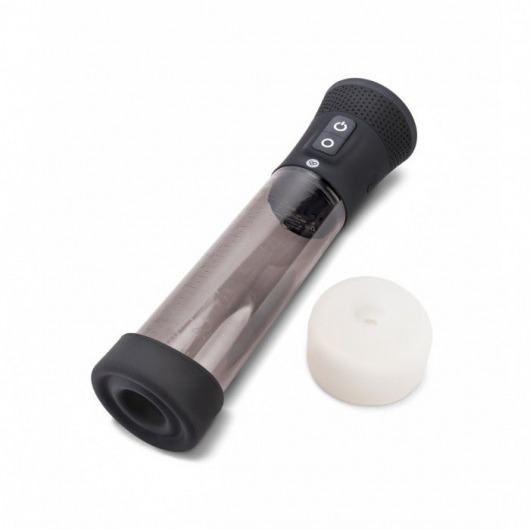 Черная автоматическая вакуумная помпа Pink Vibe с 2 уплотнительными кольцами - Pink Vibe - в Таганроге купить с доставкой