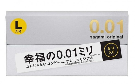 Презервативы Sagami Original 0.02 L-size увеличенного размера - 5 шт. - Sagami - купить с доставкой в Таганроге