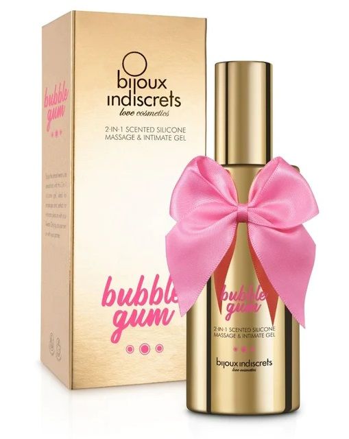 Гель с ароматом жвачки Bubblegum 2-in-1 Scented Silicone Massage And Intimate Gel - 100 мл. - Bijoux Indiscrets - купить с доставкой в Таганроге