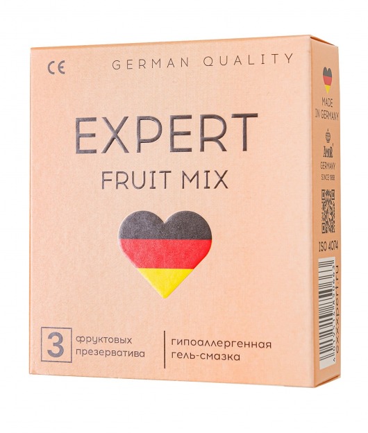 Ароматизированные презервативы EXPERT Fruit Mix - 3 шт. - Expert - купить с доставкой в Таганроге