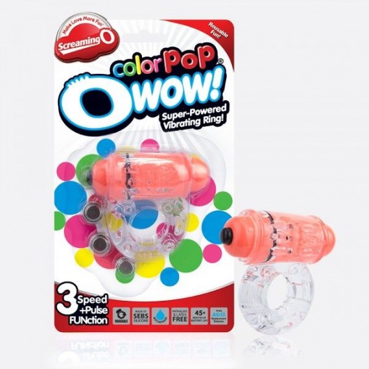 Неоновое оранжевое кольцо на пенис O wow! - Screaming O - в Таганроге купить с доставкой