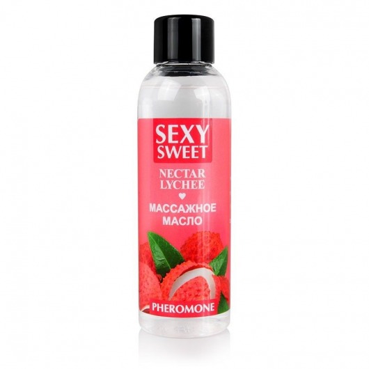 Массажное масло Sexy Sweet Nectar Lychee с феромонами и ароматом личи - 75 мл. - Биоритм - купить с доставкой в Таганроге