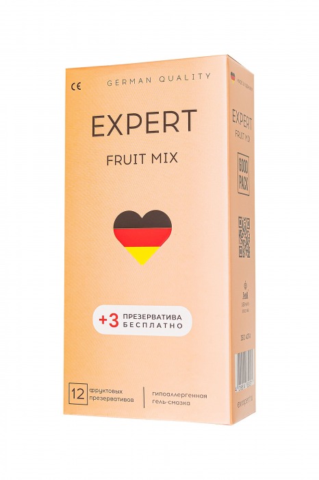 Ароматизированные презервативы EXPERT Fruit Mix - 12 шт.(+3 в подарок) - Expert - купить с доставкой в Таганроге