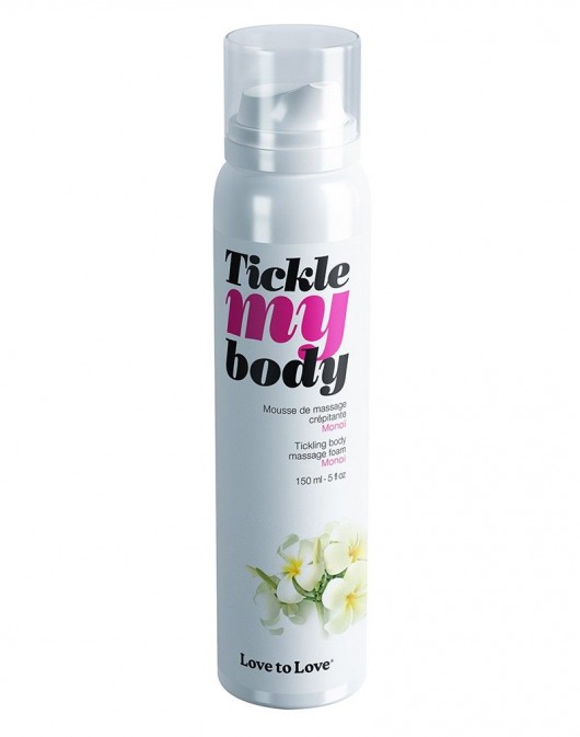 Массажная хрустящая пенка Tickle My Body Monoi с ароматом моной - 150 мл. - Love to Love - купить с доставкой в Таганроге