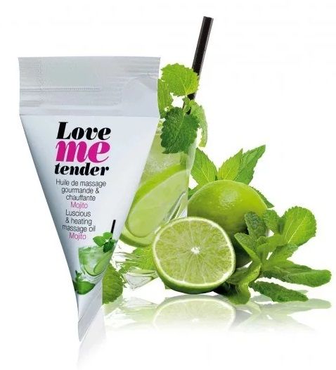 Съедобное согревающее массажное масло Love Me Tender Mojito с ароматом мохито - 10 мл. - Love to Love - купить с доставкой в Таганроге