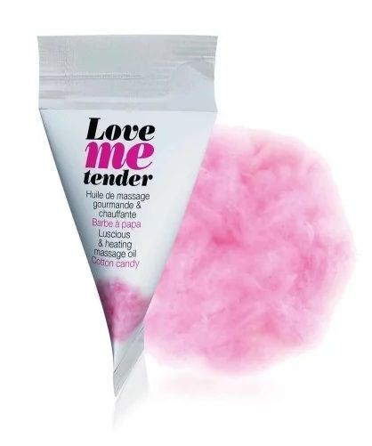 Съедобное согревающее массажное масло Love Me Tender Cotton Candy с ароматом сладкой ваты - 10 мл. - Love to Love - купить с доставкой в Таганроге