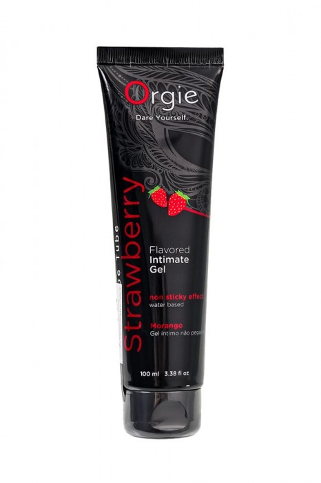 Интимный гель на водной основе Lube Tube Strawberry с клубничным вкусом - 100 мл. - ORGIE - купить с доставкой в Таганроге