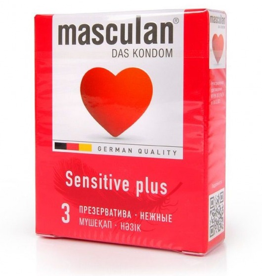 Презервативы Masculan Sensitive plus - 3 шт. - Masculan - купить с доставкой в Таганроге