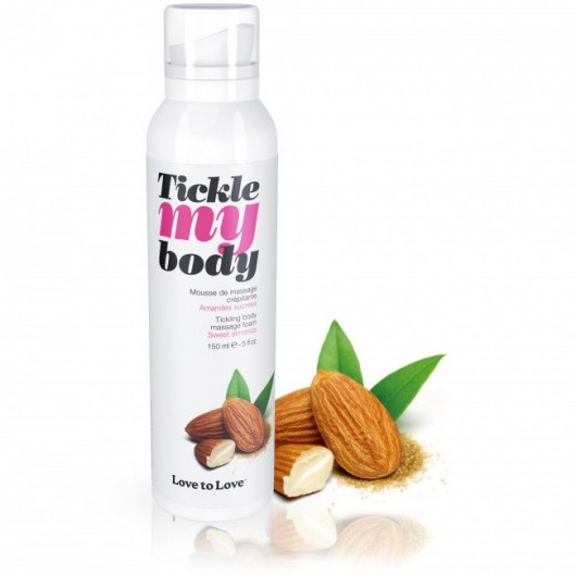 Массажная хрустящая пенка Tickle My Body Sweet Almonds с ароматом миндаля - 150 мл. - Love to Love - купить с доставкой в Таганроге