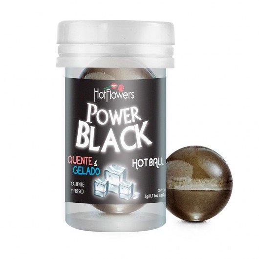 Интимный гель Power Black Hot Ball с охлаждающе-разогревающим эффектом (2 шарика по 3 гр.) - HotFlowers - купить с доставкой в Таганроге