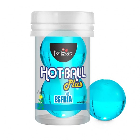 Лубрикант на масляной основе Hot Ball Plus с охлаждающим эффектом (2 шарика по 3 гр.) - HotFlowers - купить с доставкой в Таганроге