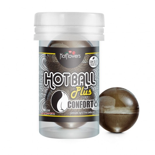 Анальный лубрикант на масляной основе Hot Ball Plus Conforto (2 шарика по 3 гр.) - HotFlowers - купить с доставкой в Таганроге