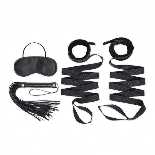 Эротический набор 4PC Bondage Bed Strap   Flogger Kit - Lux Fetish - купить с доставкой в Таганроге