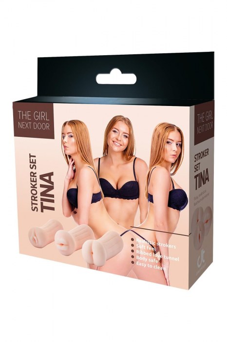 Набор из 3 мастурбаторов The Girl Next Door Tina - Dream Toys - в Таганроге купить с доставкой