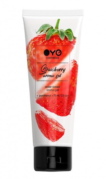 Лубрикант на водной основе OYO Aroma Gel Strawberry с ароматом клубники - 75 мл. - OYO - купить с доставкой в Таганроге