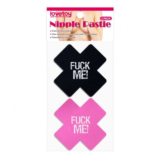 Набор из 2 пар пэстисов Cross Pattern Nipple Pasties - Lovetoy - купить с доставкой в Таганроге