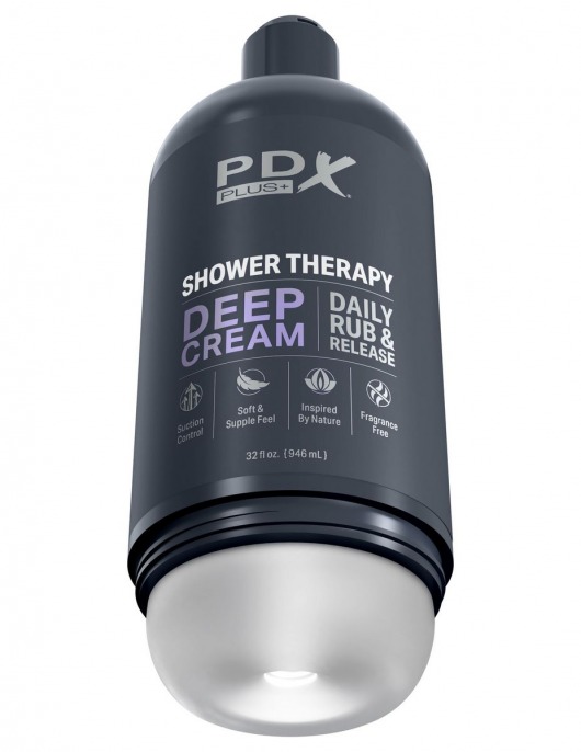 Мастурбатор в бутылке Shower Therapy Deep Cream - Pipedream - в Таганроге купить с доставкой